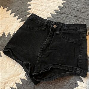 wild fable Black High-Rise Denim Shorts